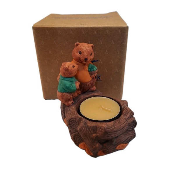 Avon Other - Avon Gift Collection Fireside Friends Candle Holder W/Autumn Spice Candle